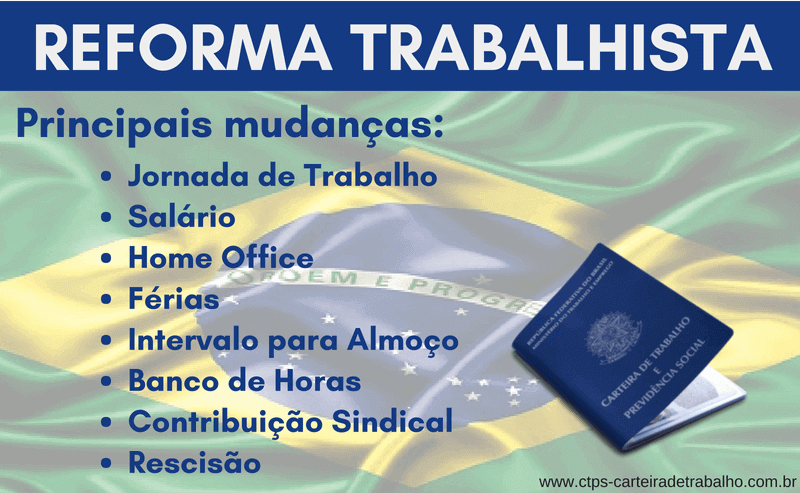 Resultado de imagem para reforma trabalhista e ctps